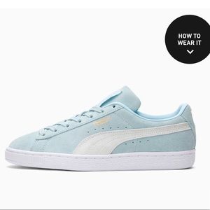 Puma suede classic, mint color, womens size 7.5
